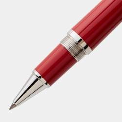 Pre Owned Montblanc Great Characters Enzo Ferrari Special Edition Resin SIlver Tone Rollerball Pen