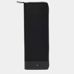 Montblanc Black Nylon and Leather Nightflight Tie Case