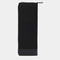 Montblanc Black Nylon and Leather Nightflight Tie Case