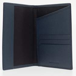 Pre Owned Montblanc Navy Blue Leather Sartorial Passport Holder