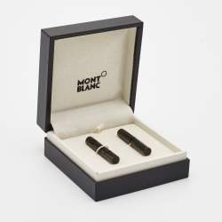 Montblanc Barrel Onyx Black Tone Metal Cufflinks
