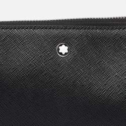 Montblanc Black Leather Meisterstuck Zip Pouch