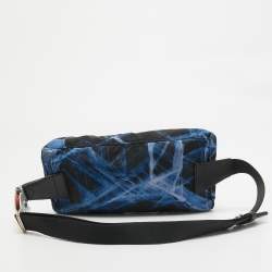 Montblanc Black/Blue Nylon Meisterstuck Selection Glacier Belt Bag