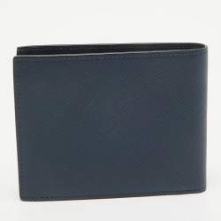 Montblanc Navy Blue Leather Sartorial 6CC Bifold Wallet