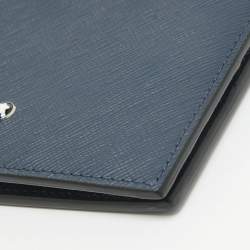 Montblanc Navy Blue Leather Sartorial 6CC Bifold Wallet