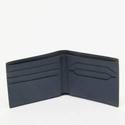 Montblanc Navy Blue Leather Sartorial 6CC Bifold Wallet