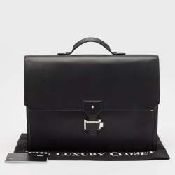 Montblanc Black Leather Urban Spirit Double Gusset Briefcase