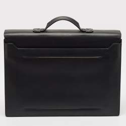 Montblanc Black Leather Urban Spirit Double Gusset Briefcase
