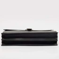 Montblanc Black Leather Urban Spirit Double Gusset Briefcase