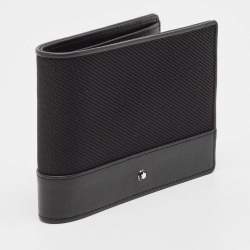 Montblanc Black Nylon and Leather Nightflight Bifold Wallet