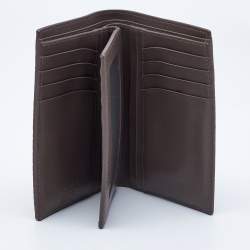 Montblanc Beige Croc Embossed Leather Meisterstuck Bifold Business Wallet