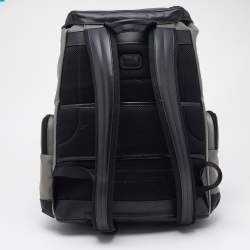 Montblanc Grey/Black Nylon and Leather Large Nightflight Backpack