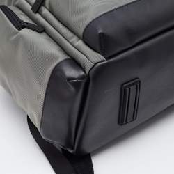 Montblanc Grey/Black Nylon and Leather Large Nightflight Backpack