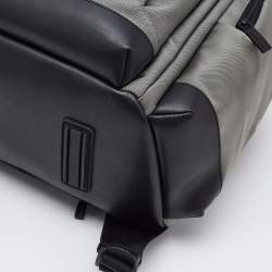 Montblanc Grey/Black Nylon and Leather Large Nightflight Backpack