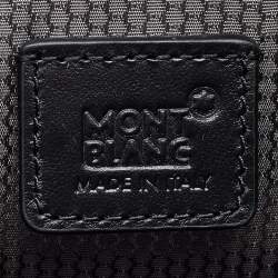 Montblanc Grey/Black Nylon and Leather Large Nightflight Backpack