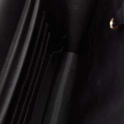 مملوكة مسبقًا Montblanc Black Leather Meisterstuck Triple Gusset Briefcase Bag