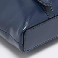 Pre Owned Montblanc Blue Leather Meisterstuck Neo Briefcase