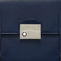Pre Owned Montblanc Blue Leather Meisterstuck Neo Briefcase