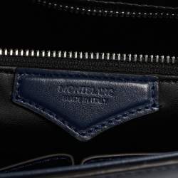 Pre Owned Montblanc Blue Leather Meisterstuck Neo Briefcase