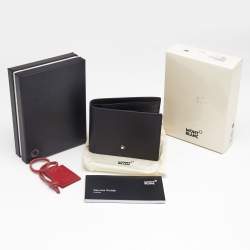 Pre Owned Montblanc Black Leather Meisterstuck 6CC Wallet with Removable Card Holder