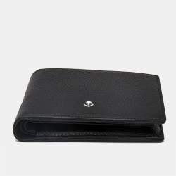 Pre Owned Montblanc Black Leather Meisterstuck 6CC Wallet with Removable Card Holder