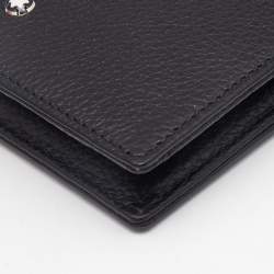Pre Owned Montblanc Black Leather Meisterstuck 6CC Wallet with Removable Card Holder