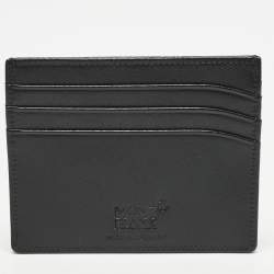 Pre Owned Montblanc Black Leather Meisterstuck Card Holder 