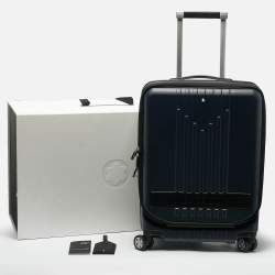 Montblanc Navy Blue Polycarbonate #MY4810 Front Pocket Cabin Trolley