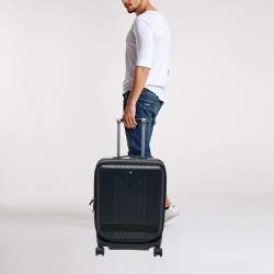 Montblanc Navy Blue Polycarbonate #MY4810 Front Pocket Cabin Trolley