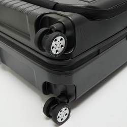 Pre Owned Montblanc Black Polycarbonate Front Pocket Cabin Trolley