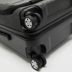 Pre Owned Montblanc Black Polycarbonate Front Pocket Cabin Trolley