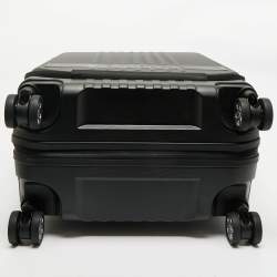 Pre Owned Montblanc Black Polycarbonate Front Pocket Cabin Trolley