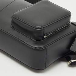 Pre Owned Montblanc Black Leather Meisterstuck Selection Soft Belt Bag