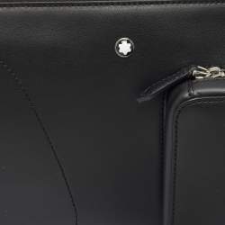 Pre Owned Montblanc Black Leather Meisterstuck Selection Soft Belt Bag