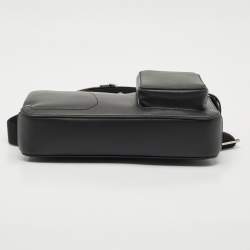 Pre Owned Montblanc Black Leather Meisterstuck Selection Soft Belt Bag