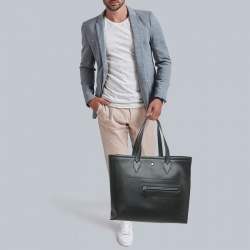 Pre Owned Montblanc Black Leather Meisterstuck Soft Tote