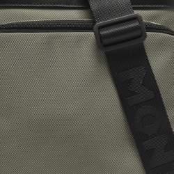 Pre Owned حقيبة ماسنجر مون بلان نايت فلايت جلد ونايلون رمادي/أسود