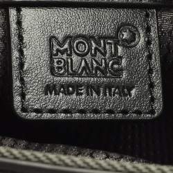 Pre Owned حقيبة ماسنجر مون بلان نايت فلايت جلد ونايلون رمادي/أسود