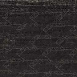 Pre Owned Montblanc Meisterstuck Black/Grey M Gram Coated Canvas Business Card Holder