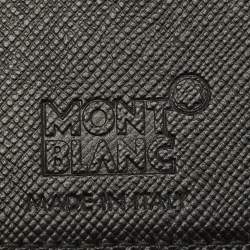 Pre Owned Montblanc Meisterstuck Black/Grey M Gram Coated Canvas Business Card Holder