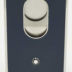 مملوكة مسبقًا علبة بطاقات  صلبة من جلد أزرق مون بلان سارتوريال