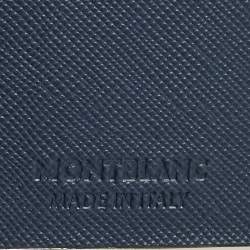 مملوكة مسبقًا علبة بطاقات صلبة من جلد أزرق مون بلان سارتوريال