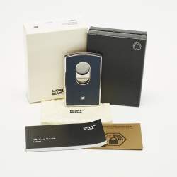 مملوكة مسبقًا علبة بطاقات صلبة من جلد أزرق مون بلان سارتوريال