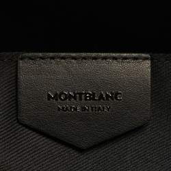 Pre Owned Montblanc Sartorial Double Zip Black Leather Briefcase