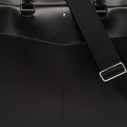 Pre Owned Montblanc Sartorial Double Zip Black Leather Briefcase