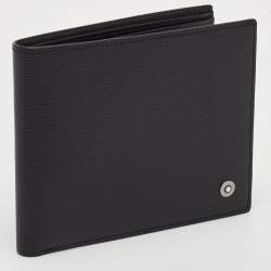 Pre Owned Montblanc 8cc Black Leather Meisterstück Bifold Wallet
