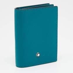Pre Owned Montblanc Sartorial Green Leather Business Card Holder