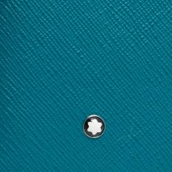 Pre Owned Montblanc Sartorial Green Leather Business Card Holder