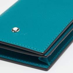 Pre Owned Montblanc Sartorial Green Leather Business Card Holder