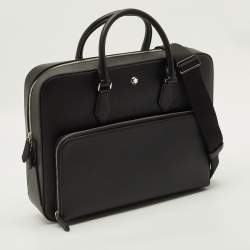 Pre Owned Montblanc Sartorial Medium Black Leather Document Case